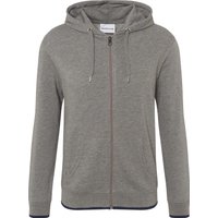 MANGUUN Sweatjacke, Kapuze, Reißverschluss, uni, für Herren, grau, M von MANGUUN