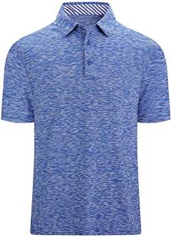 Herren Golf Shirt Shortsleeve Poloshirt Arbeit Kurzarm Tennis Sport Klassisch T-Shirt Polohemd Schnelltrocknend Atmungsaktiv Sportshirt Rot S von MANLUODANNI