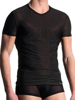 MANSTORE M101: V-Neck-Shirt, schwarz (L) von MANSTORE