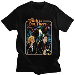 The X Files T-Shirt Men The Truth is Out There T-Shirt Anime Streetwear Cartoon Tee Vintage T-Shirt Unisex Tee Black S von MANSU