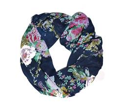 MANUMAR Loop-Schal für Damen | Hals-Tuch in hell-grün mit Rosen Motiv als perfektes Herbst Winter Accessoire | Schlauchschal | Damen-Schal | Rundschal | Geschenkidee für Frauen und Mädchen von MANUMAR