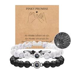 MANVEN Partnerarmbänder Paar Armbänder Ich Liebe Dich 100 Sprachen Projektions Paare Geschenke Passende Pärchen Armband Valentinstag Weihnachten Geburtstagsgeschenk Für Ihn Sie Freunde Freundinnen von MANVEN