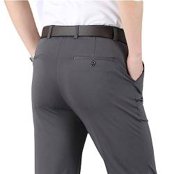 MAOAEAD 2023 High Stretch Herren Klassische Hosen, Herren High Stretch Klassische Hose, Herren schwarze Anzughose, Golfhose, Slim Fit, Stretchhose (dunkelgrau, Größe 32) von MAOAEAD