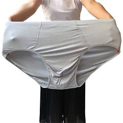 MAOAEAD Herren Übergroße Unterwäsche 7XL 9XL Große Größe Herren Slip Weiche Atmungsaktive Bambusfaser Lose Fat Panties (4 Pack/A Set, 7XL (Taille 35-44 Zoll)) von MAOAEAD