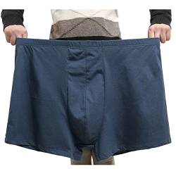 MAOAEAD Herren-Unterhose aus Baumwolle, Übergröße, L-10XL, elastisch, hohe Taille, lockere Unterwäsche, Männer-Papa, Boxershorts (3 Stück, zufällig, 9XL (130 kg-140 kg)) von MAOAEAD