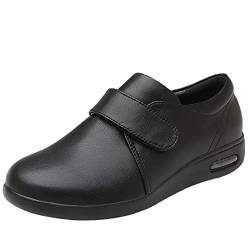 MAQUEL Gesundheitsschuh Stretch Damen und Herren,Weite Passform Senioren Gesundheitsschuhe Turnschuhe Sommer Schuhe Breite Füße,Black▁40 von MAQUEL