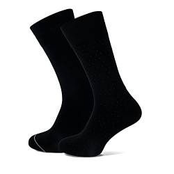 MARCMARCS Men's Alex Cotton 2-Pack Socken, Black, 43-46 von MARCMARCS