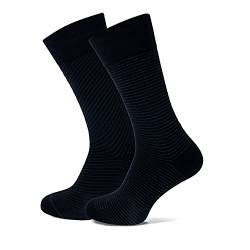 MARCMARCS Men's Caspar Cotton 2-Pack Socken, Black, 43-46 von MARCMARCS