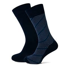 MARCMARCS Men's Owen Cotton 2-Pack Socken, Marine, 43-46 von MARCMARCS