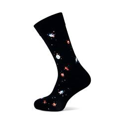 MARCMARCS Men's Red Space Cotton Socken, Black, 43-46 von MARCMARCS