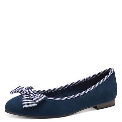 MARCO TOZZI Damen Ballerinas Flach mit Schleife, Blau (Navy Comb), 40 von MARCO TOZZI