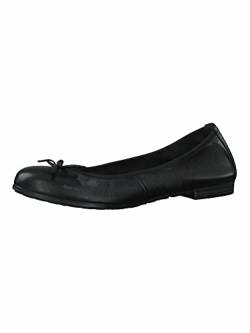 MARCO TOZZI Damen Ballerinas aus Leder mit Schleife, Schwarz (Schwarz), 37 EU von MARCO TOZZI