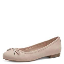 MARCO TOZZI Damen Ballerinas mit Schleife Vegan, Beige (Powder), 38 EU von MARCO TOZZI