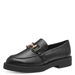 MARCO TOZZI Damen Loafer mit Absatz Elegant Vegan, Schwarz (Schwarz), 38 EU von MARCO TOZZI