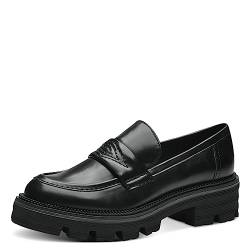 MARCO TOZZI Damen Loafer mit Plateau Klassisch, Schwarz (BBrush), 41 von MARCO TOZZI