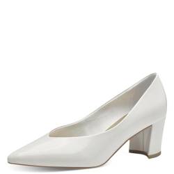 MARCO TOZZI Damen Pumps Spitz Vegan, Weiß (Ivory Patent), 37 EU von MARCO TOZZI