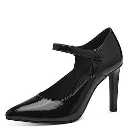 MARCO TOZZI Damen Pumps Spitz mit Riemen, Schwarz (Black Patent), 38 von MARCO TOZZI