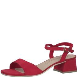 MARCO TOZZI Damen Sandalen mit Absatz mit Verstellbarem Riemen Elegant, Rot (Rot), 37 EU von MARCO TOZZI