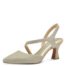 MARCO TOZZI Damen Slingpumps Spitz Vegan, Beige (Platinum), 40 EU von MARCO TOZZI