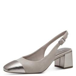 MARCO TOZZI Damen Slingpumps mit Blockabsatz Vegan, Beige (Dune Comb), 41 EU von MARCO TOZZI