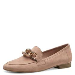 MARCO TOZZI Damen Slipper aus Leder mit Blockabsatz, Beige (Nude), 37 EU von MARCO TOZZI