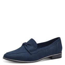 MARCO TOZZI Damen Slipper mit Blockabsatz Vegan, Blau (Navy), 40 EU von MARCO TOZZI