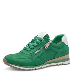 MARCO TOZZI Damen Sneaker flach mit Reißverschluss Vegan, Grün (Leaf Green Com), 37 EU von MARCO TOZZI