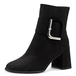 MARCO TOZZI Damen Stiefeletten mit Absatz Elegant mit Schnalle, Schwarz (Black), 39 von MARCO TOZZI