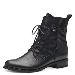 MARCO TOZZI Damen Stiefeletten zum Schnüren aus Kunstleder Flach, Schwarz (Black), 40 von MARCO TOZZI