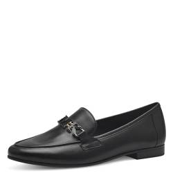 MARCO TOZZI by Guido Maria Kretschmer Damen Loafer mit Absatz aus Leder Elegant, Schwarz (Black Nappa), 36 EU von MARCO TOZZI