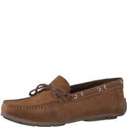 MARCO TOZZI by Guido Maria Kretschmer Herren Slipper aus Leder Flach, Braun (Cognac), 42 EU von MARCO TOZZI