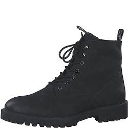 MARCO TOZZI by Guido Maria Kretschmer Herren Stiefeletten zum Schnüren aus Leder mit Schnürsenkeln und Reißverschluss, Schwarz (Black Nubuck), 41 von MARCO TOZZI