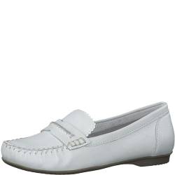 Marco Tozzi Damen, Leder, weiches Feel ME Fußbett, 2-24225-42 Mokassin, White, 41 EU von MARCO TOZZI