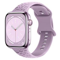 MARICATO Ersatzarmband aus weichem Silikon Kompatibel mit Apple Watch Armband 49 mm 45 mm 44 mm 42 mm für Damen/Herren, Dual Einstellbar Armbänder für iWatch Series 9 8 7 6 SE 5 4 3 2 1 (Lavendel) von MARICATO