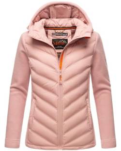 MARIKOO Damen Fleece Hybrid Jacke Trekking Wanderjacke Übergangsjacke [B929-Haruna-Powder-Rose-Gr.M] von MARIKOO