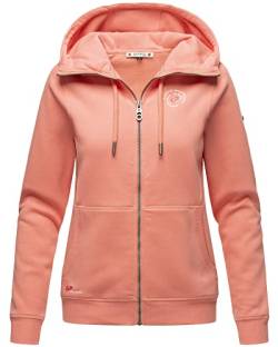 MARIKOO Damen Hoodie Sweatjacke Kapuzen Jacke Sweater Pullover Setsunaa Apricot 38 - M von MARIKOO