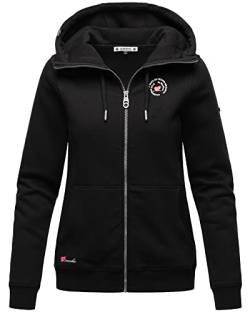 MARIKOO Damen Hoodie Sweatjacke Kapuzen Jacke Sweater Pullover Setsunaa Schwarz 36 - S von MARIKOO