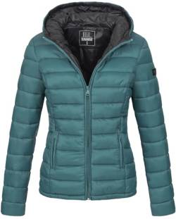 MARIKOO Damen Jacke Steppjacke Herbst Winter Übergangsjacke gesteppt B651 [B651-Luc-Ocean-Green-Gr.M] von MARIKOO