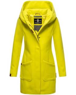 MARIKOO Damen Mantel Trenchcoat Wintermantel Übergangs Jacke Parka Lang B819 [B819-Maik-Lime-Green-Gr.M] von MARIKOO