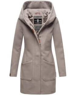 MARIKOO Damen Mantel Trenchcoat Wintermantel Übergangs Jacke Parka Lang B819 [B819-Maik-Zinc-Grey-Gr.XXL] von MARIKOO