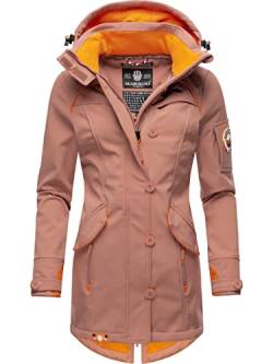 MARIKOO Damen Outdoor Parka Kurzmantel Outdoor Mantel wasserdicht mit Kapuze Soulinaa Terracotta Gr. S von MARIKOO