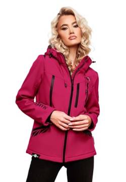 MARIKOO Damen Softshell Jacke Funktionsjacke Outdoor B928 [B928-Cho-Oyu-Fuchsia-Gr.S] von MARIKOO