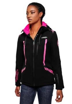 MARIKOO Damen Softshell Jacke Funktionsjacke Outdoor B928 [B928-Cho-Oyu-Schwarz-Gr.S] von MARIKOO