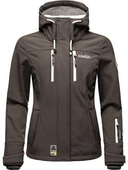 MARIKOO Damen Softshelljacke Übergangsjacke mit Kapuze Kleinezicke Anthracite Gr. S von MARIKOO