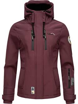 MARIKOO Damen Softshelljacke Übergangsjacke mit Kapuze Kleinezicke Wine Gr. M von MARIKOO