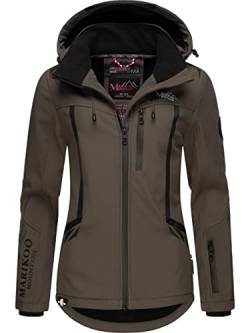 MARIKOO Damen Softshelljacke wasserdichte Funktionsjacke mit Abnehmbarer Kapuze Mount-Cho-Oyu Anthracite Gr. M von MARIKOO