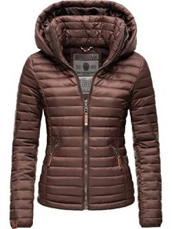 MARIKOO Damen Übergangsjacke Steppjacke mit abnembarer Kapuze Löwenbaby Chocolate Gr. XS von MARIKOO