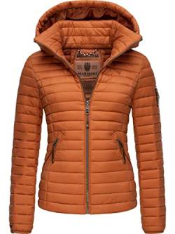 MARIKOO Damen Übergangsjacke Steppjacke mit abnembarer Kapuze Löwenbaby Rusty Cinnamon Gr. S von MARIKOO