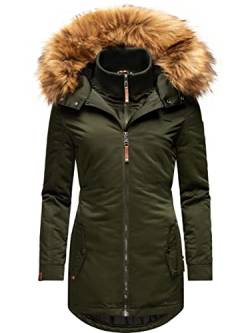 MARIKOO Damen Warmer Winterparka mit Kapuze Sanakoo Olive Gr. M von MARIKOO