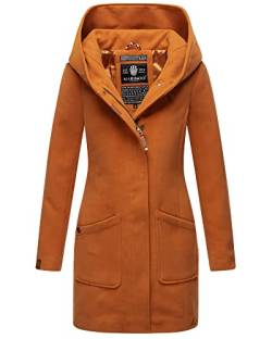 MARIKOO Damen Winter Jacke Mantel Business Trenchcoat Wintermantel Parka XS-XXL MAIKOO (DE/NL/SE/PL, Alphanumerisch, S, Regular, Regular, Rusty Cinnamon) von MARIKOO